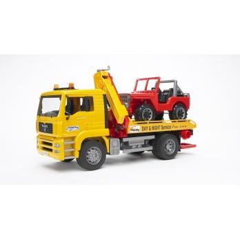EAN 4001702027506 - BRUDER MAN TGA Breakdown truck with cross country vehicle imagen 4