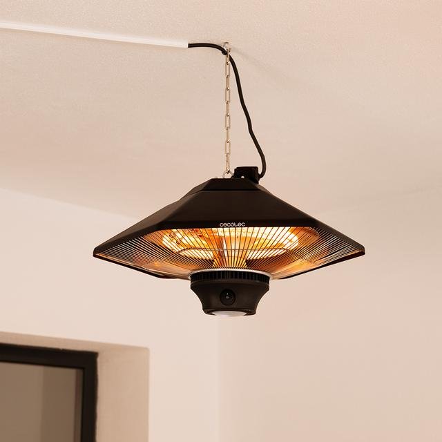 EAN 8435484082631 - Cecotec ReadyWarm 2000 Power Ceiling Exterior Negro 2000 W Calefactor eléctrico halógeno imagen 8