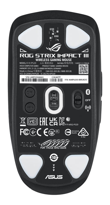 EAN 4711387278161 - ASUS ROG Strix Impact III Wireless ratón Juego Ambidextro RF Wireless + Bluetooth Óptico 36000 DPI imagen 2