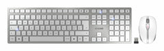 EAN 4025112095283 - CHERRY JD-9100CH-1 teclado Ratón incluido Hogar / Oficina RF Wireless + Bluetooth QWERTZ Suizo Plata, Bla imagen 1