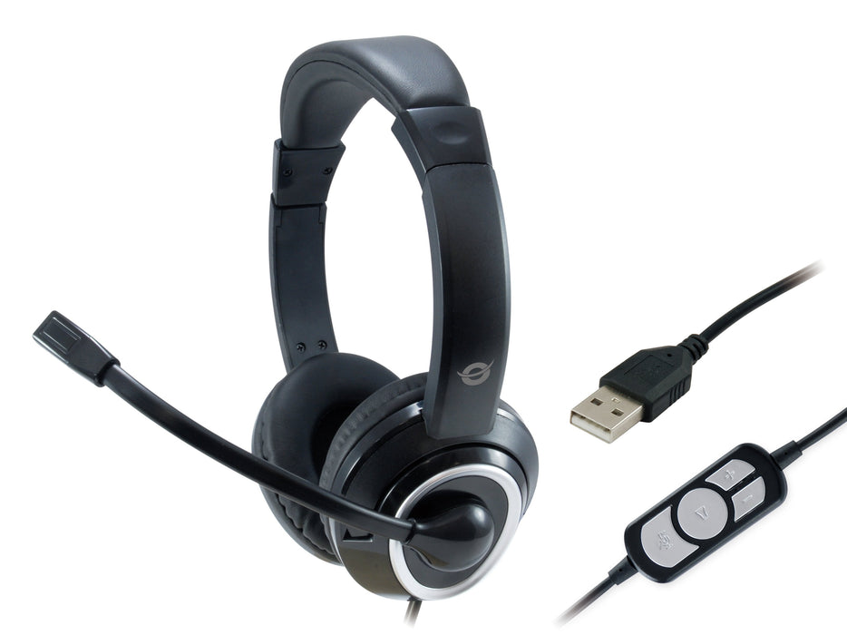EAN 4015867223208 - Conceptronic POLONA Auriculares Alámbrico Diadema Llamadas/Música USB tipo A Negro imagen 2