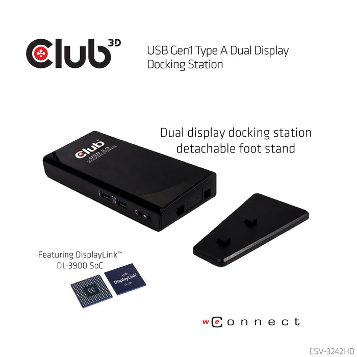 EAN 8717249401018 - CLUB3D SenseVision USB3.0 Dual Display Docking Station Alámbrico USB 3.2 Gen 1 (3.1 Gen 1) Type-A Negro imagen 14