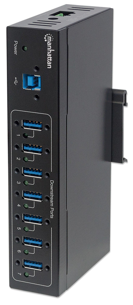 EAN 0766623164405 - Manhattan 164405 hub de interfaz USB 3.2 Gen 1 (3.1 Gen 1) Type-B 5000 Mbit/s Negro imagen 1