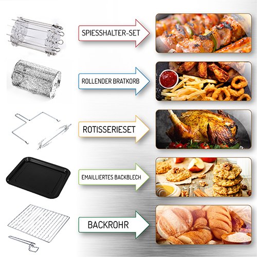 EAN 5903887803168 - Adler AD 6309 freidora Sencillo 13 L Independiente 2500 W Freidora de aire caliente Negro, Plata imagen 23