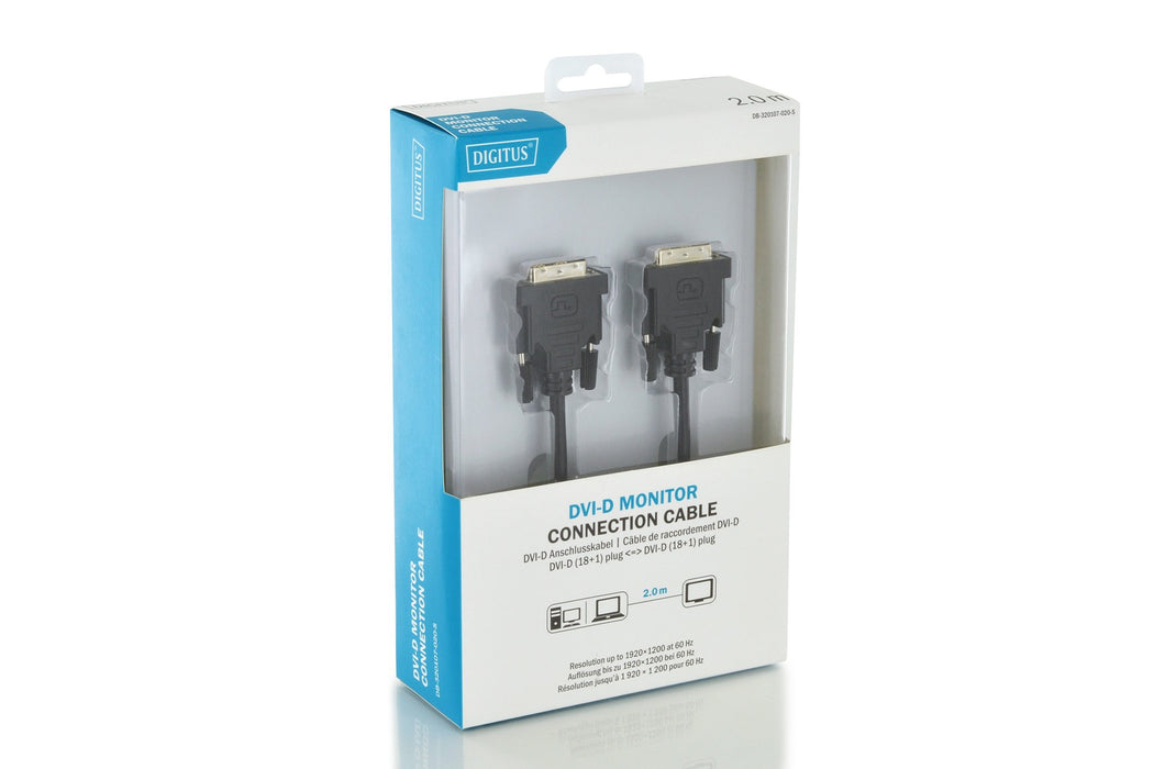 EAN 4016032383413 - Digitus 2m, 2xDVI-D cable DVI DVI-D Negro imagen 2