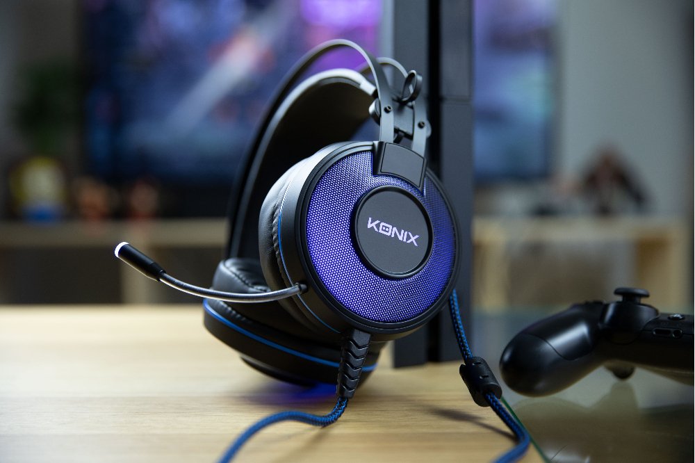 EAN 3328170272902 - Konix 61881105272 auricular y casco Auriculares Alámbrico Diadema Juego Negro, Azul imagen 4