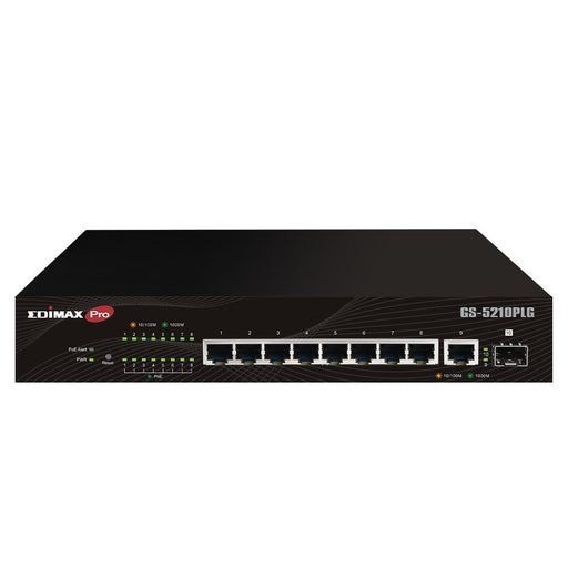 EAN 4717964704771 - Edimax Switch GS-5210PLG Gestionado Gigabit Ethernet (10/100/1000) Energía sobre Ethernet (PoE) Negro imagen 1