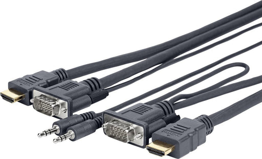 EAN 5712505700754 - Vivolink PROVGAHDMIFLY3 adaptador de cable de vídeo 3 m VGA (D-Sub) + 3,5mm HDMI tipo A (Estándar) Negro imagen 1