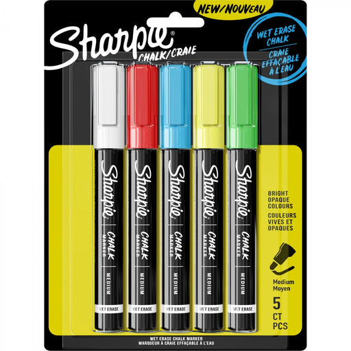 EAN 3026981577338 - Sharpie 2157733 marcador de tiza Bala Azul, Verde, Rojo, Blanco, Amarillo 5 pieza(s) imagen 1