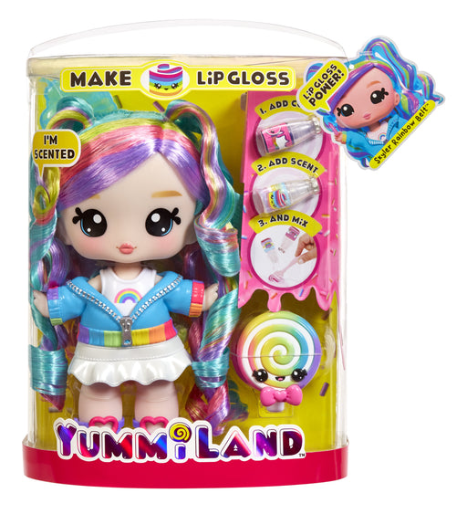 EAN 0035051121022 - MGA Entertainment Yummiland Large Doll + Lipgloss Pet- Rainbow (Skyler Rainbow Belt) imagen 2