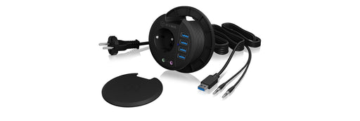 EAN 4250078169727 - ICY BOX IB-HUB1430 toma de corriente Negro imagen 2