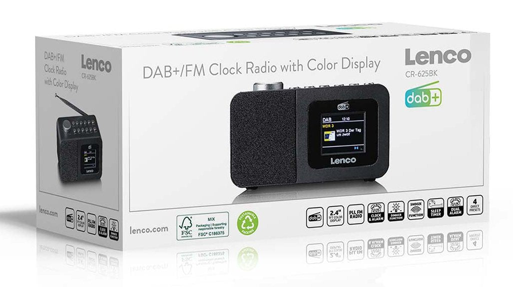 EAN 8711902086420 - Lenco CR-625BK Portátil Analógico y digital Negro imagen 12