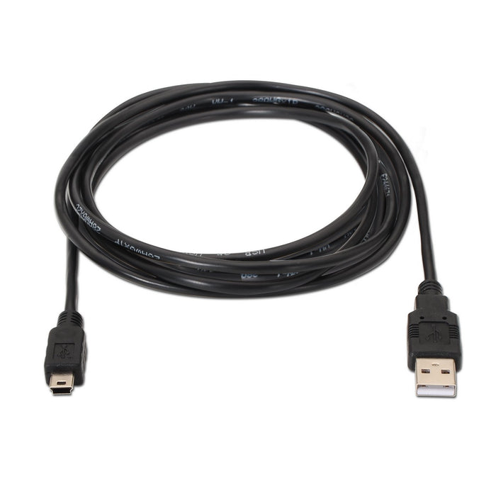 EAN 8436574700244 - AISENS A101-0025 cable USB USB 2.0 1,8 m USB A Mini-USB B Negro imagen 2