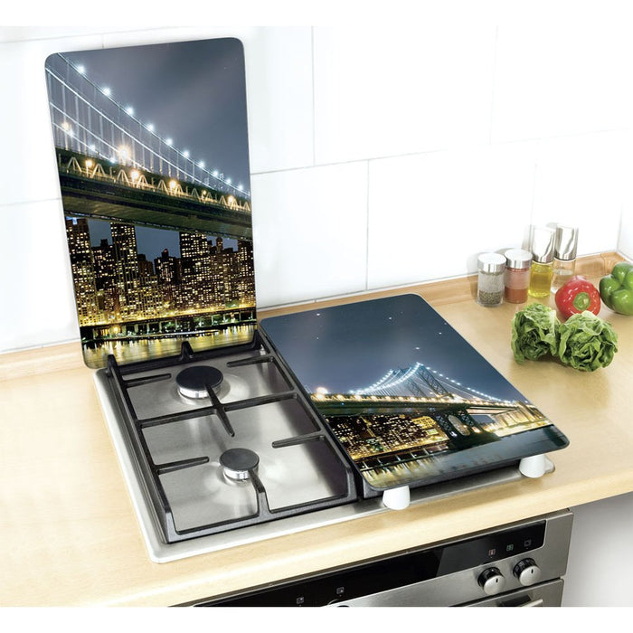 EAN 4008838252130 - WENKO Brooklyn tabla de cocina para cortar Rectangular Plástico, Vidrio templado, Elastómero termoplástic imagen 4