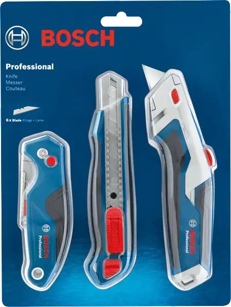 EAN 4059952613864 - Bosch 1 600 A02 7M4 cúter Azul, Acero inoxidable Navaja de bolsillo imagen 2