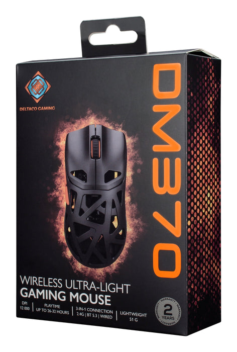 EAN 7333048070272 - Deltaco Gaming DM370 ratón Juego Ambidextro RF Wireless + Bluetooth + USB Type-A Óptico 12000 DPI imagen 7