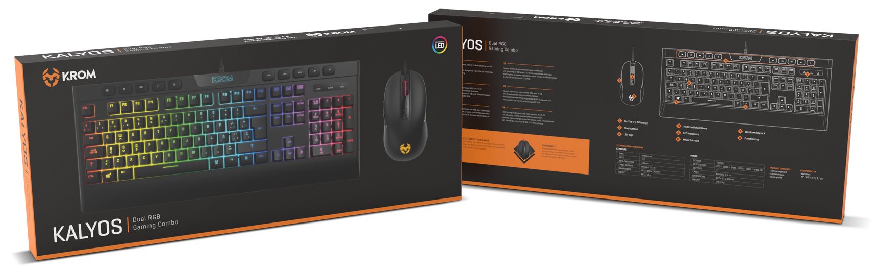 EAN 8436587971075 - Krom Kalyos teclado Ratón incluido Juego USB Negro imagen 13