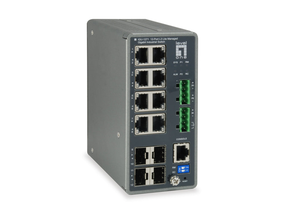 EAN 4015867202661 - LevelOne IGU-1271 switch Gestionado L3 Gigabit Ethernet (10/100/1000) Gris imagen 1
