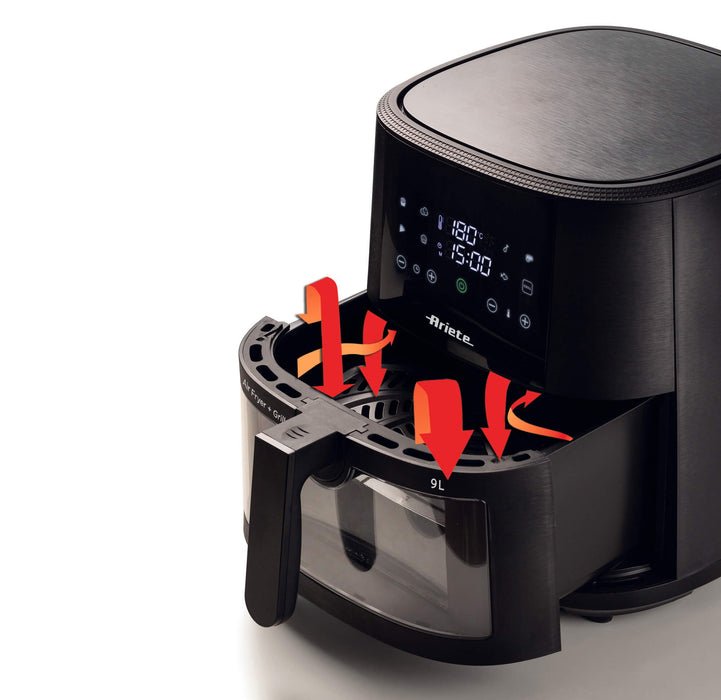 EAN 8003705122314 - Ariete 4630/00 Sencillo 9 L Independiente 1500 W Freidora de aire caliente Negro imagen 4