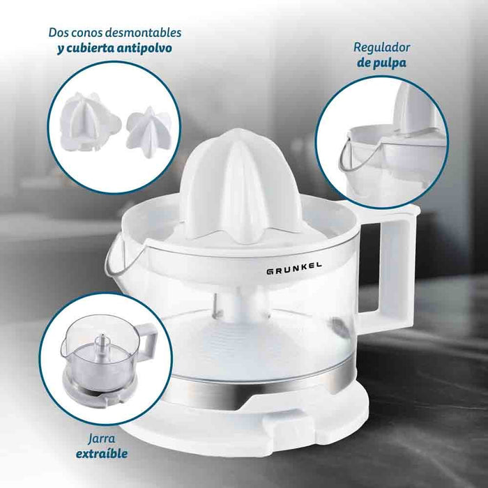 EAN 8426156017228 - Grunkel XP-545BL prensa de cítricos eléctricos 40 W Blanco imagen 8