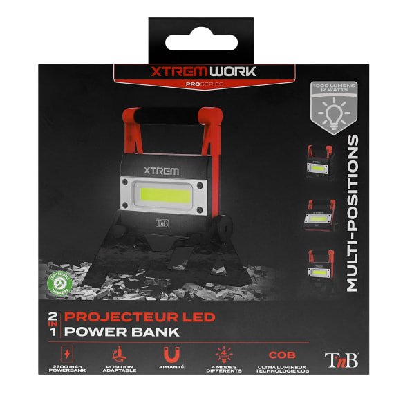 EAN 3303170102459 - T'nB Xtremwork Negro, Rojo Linterna universal COB LED imagen 10