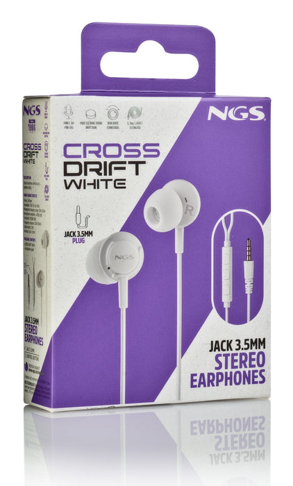 EAN 8435430627213 - NGS CROSS DRIFT WHITE Auriculares Alámbrico Dentro de oído Llamadas/Música Blanco imagen 7