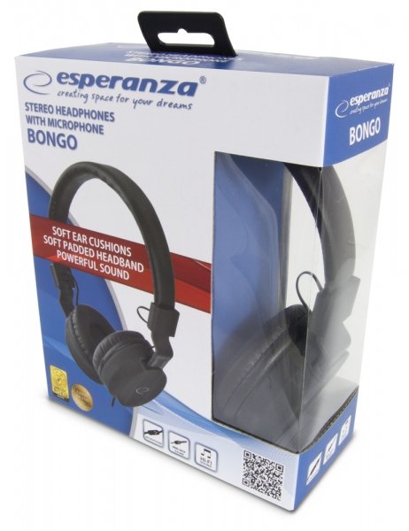 EAN 5901299942543 - Esperanza BONGO Auriculares Alámbrico Diadema Llamadas/Música/Deporte/Uso diario Negro imagen 4
