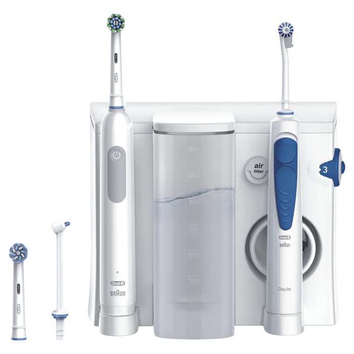 EAN 8006540840825 - Oral-B Idropulsore Health Center Adulto Cepillo dental oscilante Azul, Blanco imagen 3