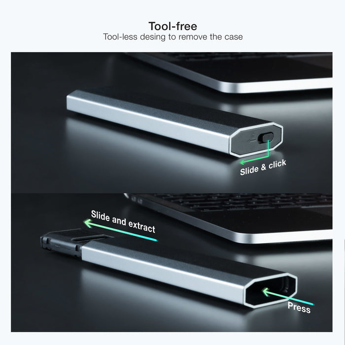 EAN 8433281011434 - TooQ Shura Caja externa para unidad de estado sólido (SSD) Gris M.2 imagen 4