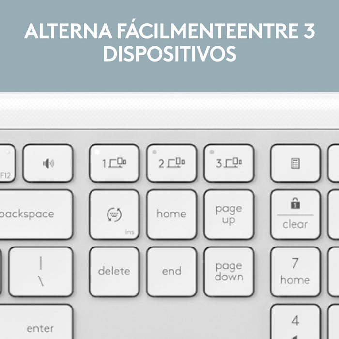 EAN 5099206120327 - Logitech 920-012596 teclado Ratón incluido Oficina RF Wireless + Bluetooth QWERTY Español Blanco imagen 12