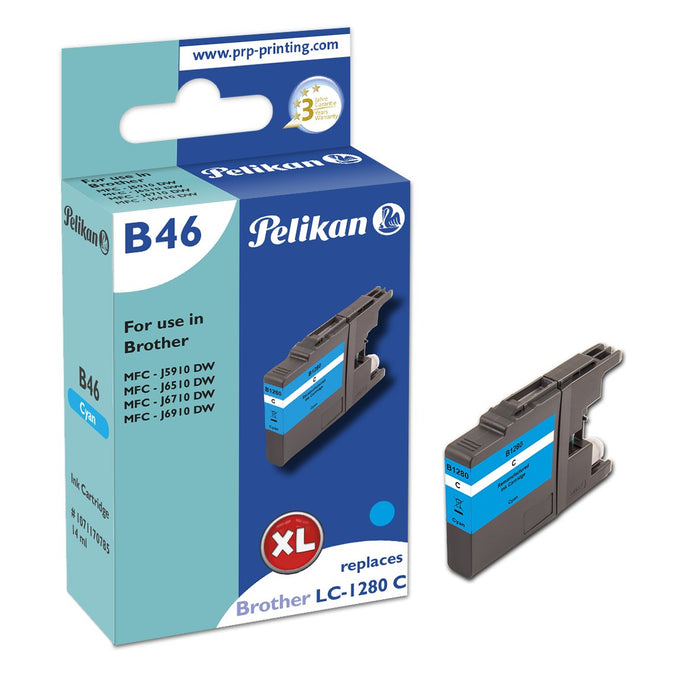 EAN 4018474707857 - Pelikan B46 Cyan cartucho de tinta 1 pieza(s) Compatible Alto rendimiento (XL) Cian imagen 1