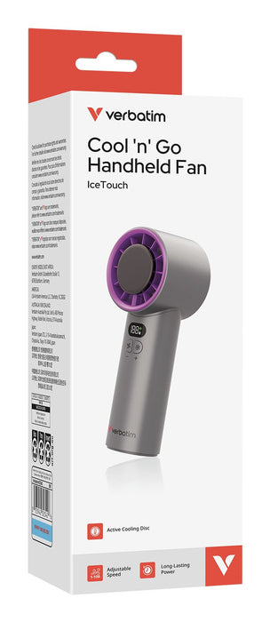 EAN 23942323426 - Verbatim Cool 'n' Go Ice Touch Gris, Púrpura Ventilador de mano imagen 5