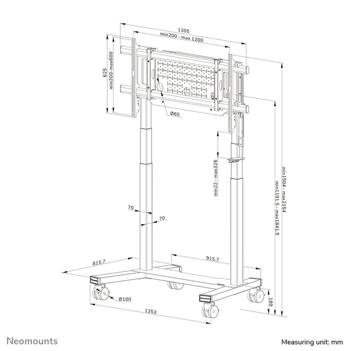 EAN 8717371449889 - Neomounts FL55-975BL1 mueble y soporte para dispositivo multimedia Negro Panel plano Carro/soporte de sue imagen 20