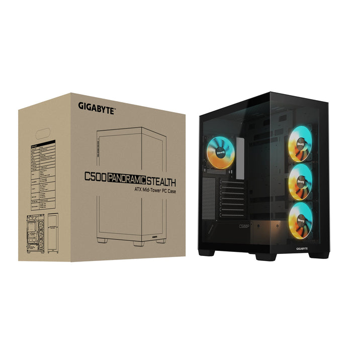 EAN 4719331555023 - GIGABYTE C500 PANORAMIC STEALTH Midi Tower Negro imagen 8