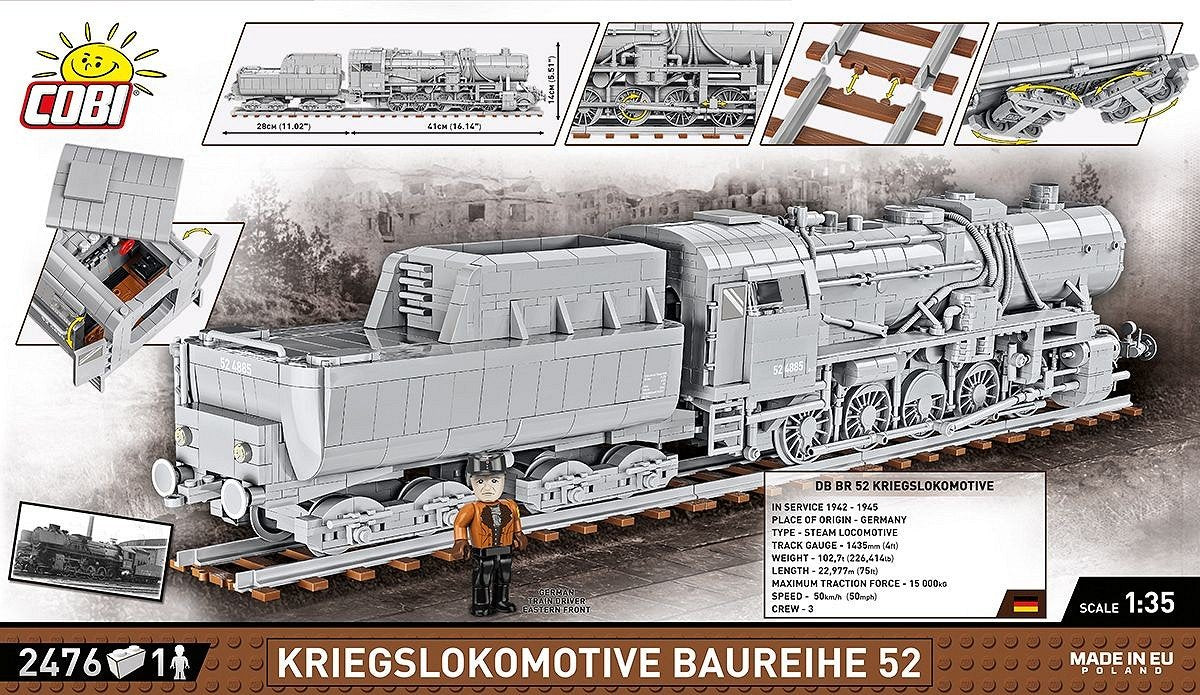 EAN 5902251062811 - COBI Kriegslokomotive Baureihe 52 imagen 4