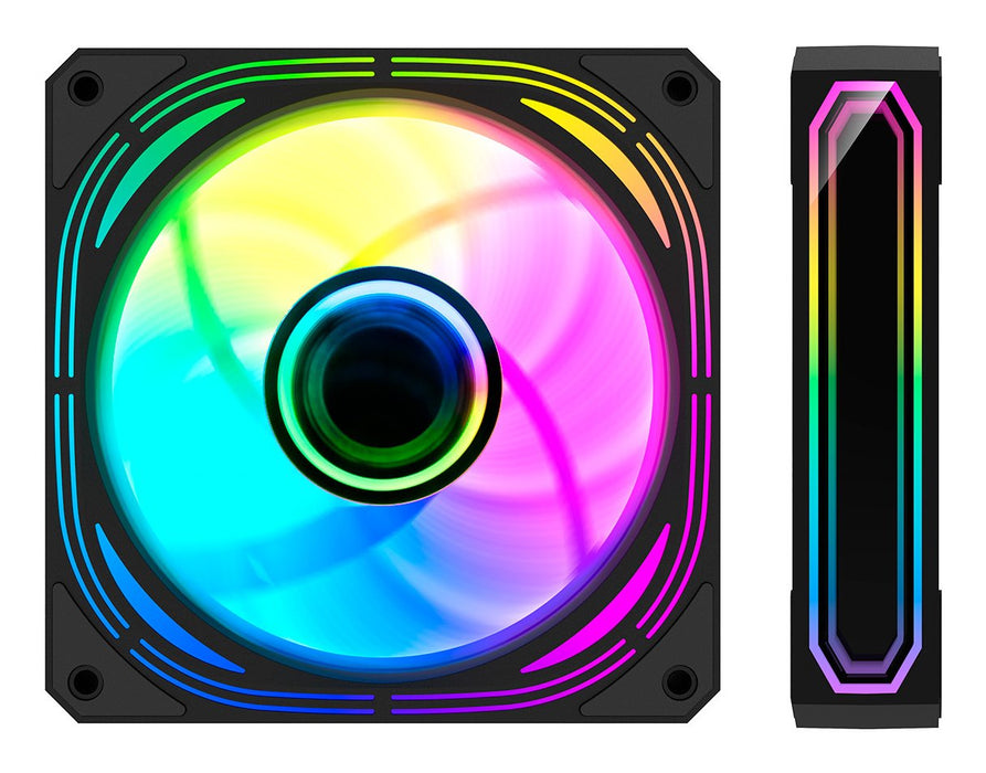 EAN 8436624420962 - CoolBox Infinity Pro ARGB Carcasa del ordenador Ventilador 12 cm Negro 4 pieza(s) imagen 1