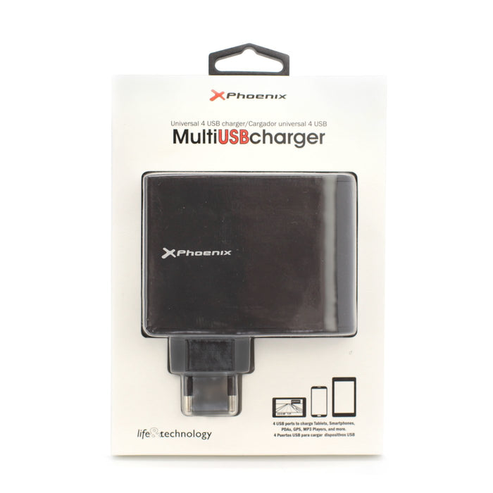 EAN 8436043197124 - Phoenix Technologies PHMULTIUSBCHARGER cargador de dispositivo móvil Universal Negro Corriente alterna In imagen 5