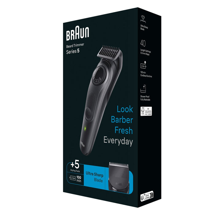 EAN 4210201448099 - Braun BeardTrimmer 5 BT5430 depiladora para la barba Batería 40 2 cm Mojado y seco Negro imagen 3