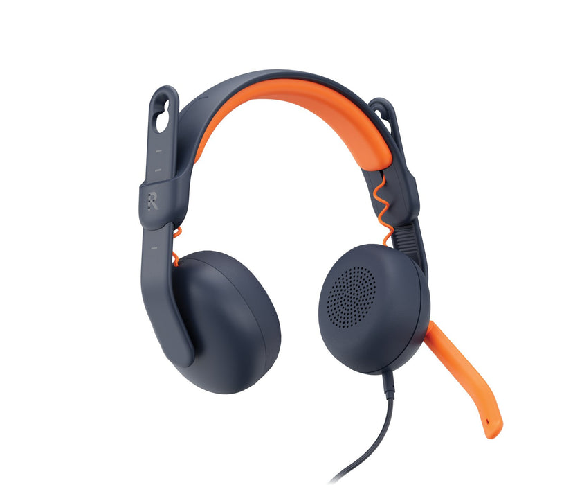 EAN 0097855190727 - Logitech 981-001367 auricular y casco Auriculares Alámbrico Diadema Educación USB Tipo C Azul, Naranja imagen 4