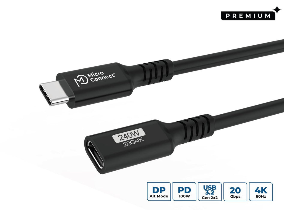 EAN 5715328135642 - Microconnect USB3.2CC015EX cable USB USB 3.2 Gen 2x2 0,15 m USB C Negro imagen 1