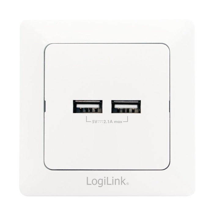 EAN 4052792047707 - LogiLink PA0163 toma de corriente 2x USB Blanco imagen 1