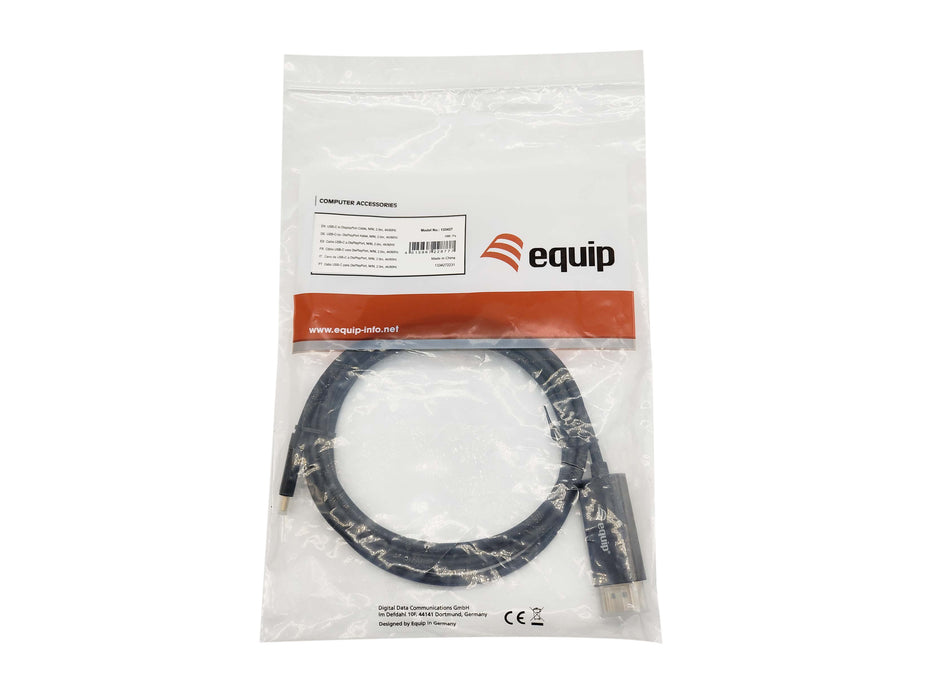 EAN 4015867228777 - Equip 133427 adaptador de cable de vídeo 2 m USB Tipo C Gris imagen 4