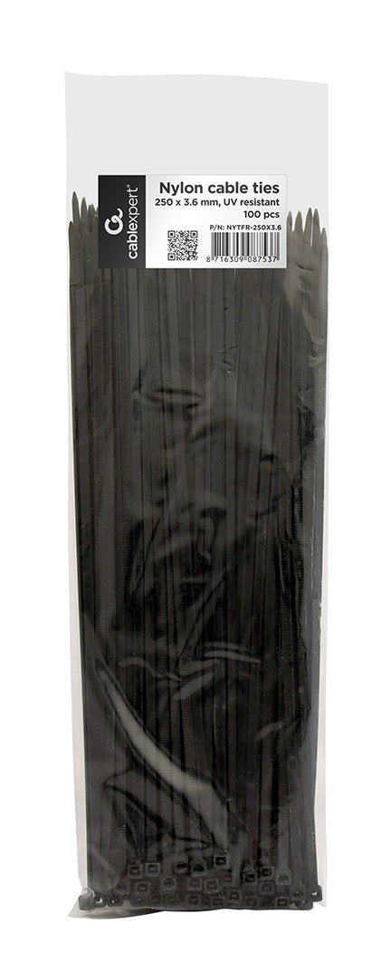 EAN 4719855373455 - Gembird NYTFR-250X3.6 presilla Nylon Negro 100 pieza(s) imagen 2