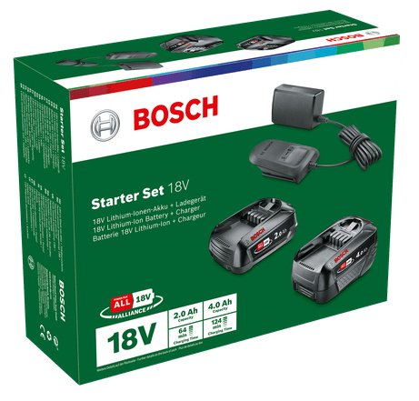 EAN 4053423231434 - Bosch Starter-Set 18V - 2 x Akku (2,0 Ah + 4,0 Ah) Juego de cargador y baterías imagen 3