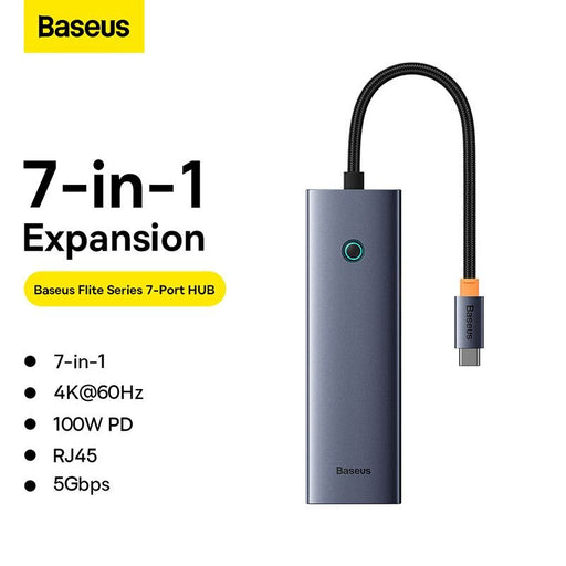 EAN 6932172630744 - Baseus ULTRAJOY 7 İN 1 MULTİFONKSİYONEL HUB ADAPTÖR-UZAY GRİ base para portátil y replicador de puertos A imagen 2