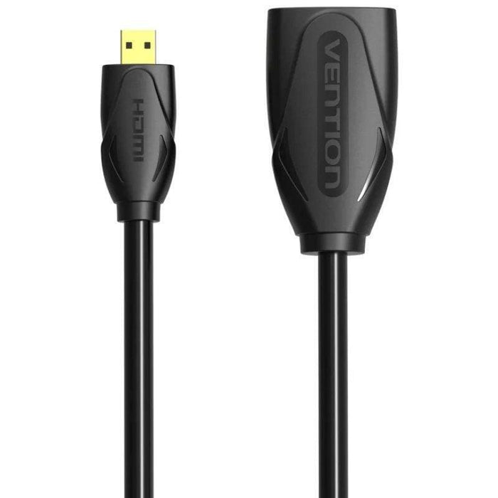 Cable Alargador Micro Hdmi 4k Vention Abbbf Micro Hdmi Macho Hdmi Hembra 1m Negro