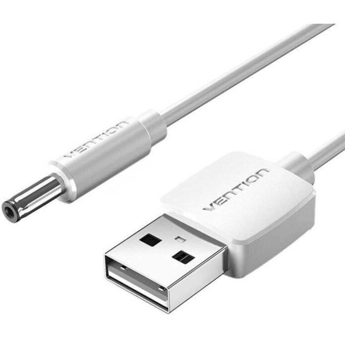Cable Alimentación Vention Ceywf Usb-A Macho Dc 5.5mm Macho 1m Blanco