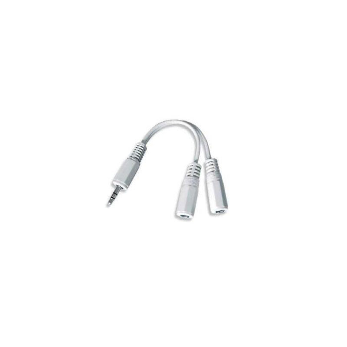 Cable Audio Splitter 3.5mm/10cm Wht Cca-415-0.1m Gembird