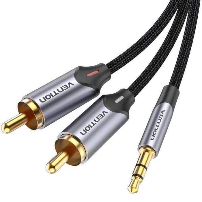 Cable Audio Vention Bcnbg 2x Rca Macho Jack 3.5 Macho 1.5m Gris