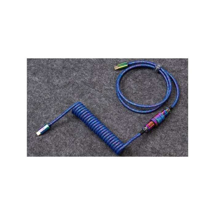 Cable Aviador En Espiral Keychron Usb 3.2 Gen 1 Premium, Conector Usb-C > Conector Usb-C Azul, 1,08 Metros Cab-8